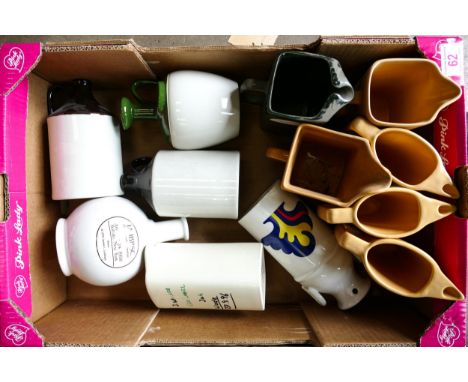 Wade Whisky &amp; Spirt Un-named Decanters &amp; Water Jugs  .These items were removed from the archives of the Wade factory 
