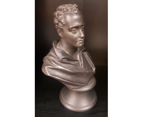 Wedgwood Black Basalt Bust of Byron height 23cm 