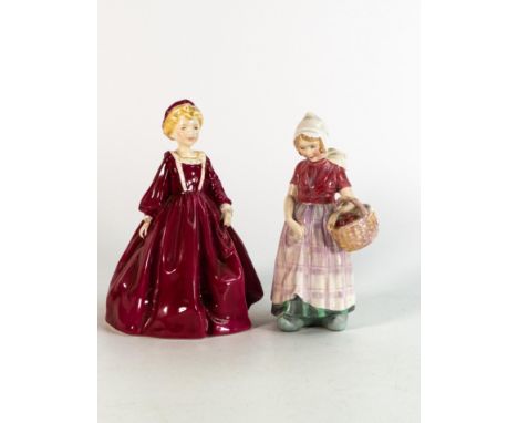 Royal Doulton figure Annette HN1550 together with Royal Worcester figure Garndmother's Dress 3081 (2) 