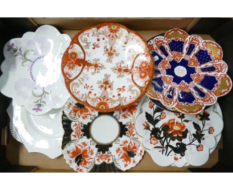 A collection of Wileman &amp; Co bread &amp; butter plates x 8 in various patterns 