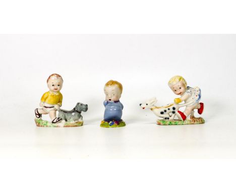 Three Wade figures to incude two examples from Mabel Lucie-Attwell designs together with I've A Bear Behind 