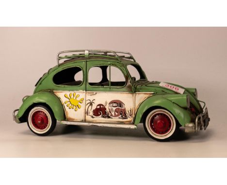 Modern Tin Plate Model of a VW Beetle, length 31cm 