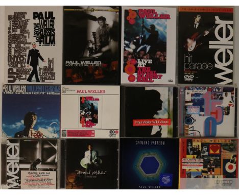 PAUL WELLER / ALBUMS &amp; COMPS - CDs/DVDs/CASSETTES. Great collection of 7 x CDs, 4 x CD Box Sets, 5 x DVDs and 26 x casset