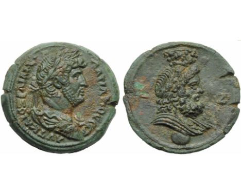 Hadrian (117-138), Drachm, Egypt: Alexandria, Year 17, 132-133 AD  ; AE (g 23,26; mm 34; h 12); AYT KAIC TPAIAN - A?PIANOC CE