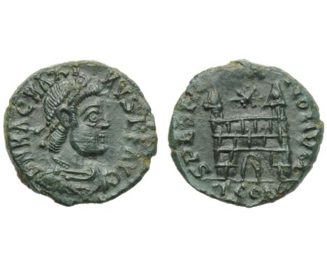 Magnus Maximus (Usurper, 383-388), Nummus, Arelate, 25 August AD 383 - 28 August AD 388; AE (g 1,28; mm 13; h 6); D N MAG MAX