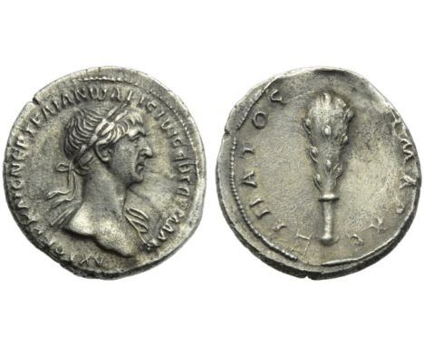 Trajan (98-117), Didrachm, Cappadocia: Caesarea,  c. 112-117 AD; AR (g 6,13; mm 22; h 8); AVTOKP KAIC NEP TPAIAN? APICT?C CEB