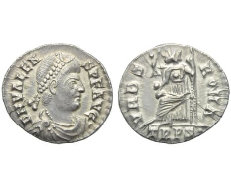 Valens (364-378), Siliqua, Treveri, AD 367-375; AR (g 1,72; mm 18; h 12); D N VALEN - S P F AVG, diademed, cuirassed and drap