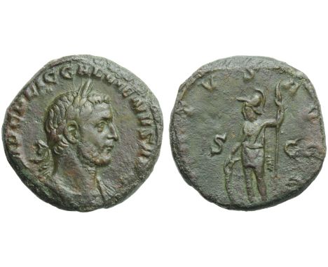 Gallienus (253-268), Sestertius, Rome, AD 254; AE (g 22,19; mm 29; h 11); IMP C P LIC GALLIENVS AVG, laureate and cuirassed b