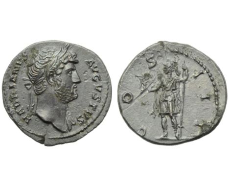 Hadrian (117-138), Denarius, Rome, AD 125-128; AR (g 3,23; mm 19; h 7); HADRIANVS - AVGVSTVS, laureate and draped bust r., Rv