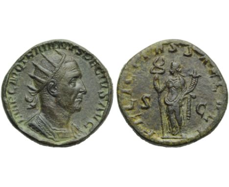 Trajan Decius (249-251), Double Sestertius, Rome, AD 249-251; AE (g 30,34; mm 34; h 12); IMP [C M] Q TRAIANVS DECIVS AVG, rad