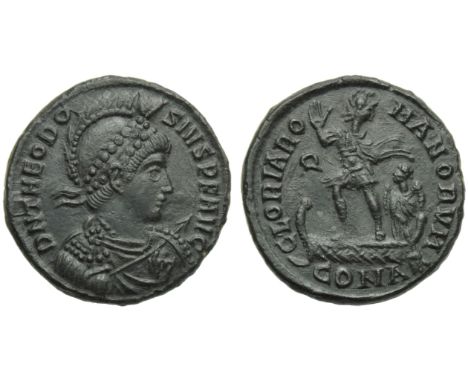 Theodosius I (379-395), so-called “Maiorina”, Constantinople, AD 378-383; AE (g 5,40; mm 21; h 6); D N THEODO - SIVS P F AVG,