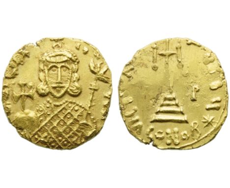 Philippicus Bardanes (711-713), Solidus, Syracuse, AD 711-713; AV (g 4,00; mm 21; h 6); [D N FILEPI] [...], crowned bust faci