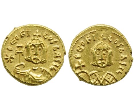 Theophilus (829-842), Solidus, Syracuse, AD 829-830; AV (g 3,91; mm 16; h 6); *?EOFI - LOS bASIL, crowned bust facing, wearin