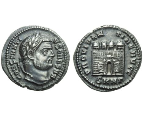 Constantius I, as Caesar (Maximian Herculius, 286-310), Argenteus, Nicomedia, c. AD 295-296; AR (g 3,06; mm 18; h 6); CONSTAN