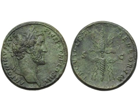 Antoninus Pius (138-161), Sestertius, Rome, AD 140-144; AE (g 27,41; mm 32; h 6); ANTONINVS AVG - PIVS P P TR P COS III, laur