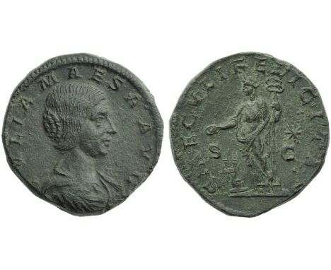 Iulia Maesa (Elagabalus, 218-222), Sestertius, Rome, c. AD 218-222; AE (g 29,27; mm 29; h 12); IVLIA MAESA AVG, draped bust r