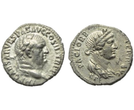 Vespasian (69-79), Denarius, Ephesus, AD 71; AR (g 3,08; mm 17; h 12); IMP CAESAR VESPAS AVG COS III TR P P P, laureate head 