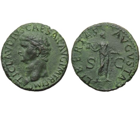 Claudius (41-54), As, Rome, AD 50-54; AE (g 11,32; mm 29; h 6); TI CLAVDIVS CAESAR AVG P M TR P IMP P P, bare head l., Rv. LI