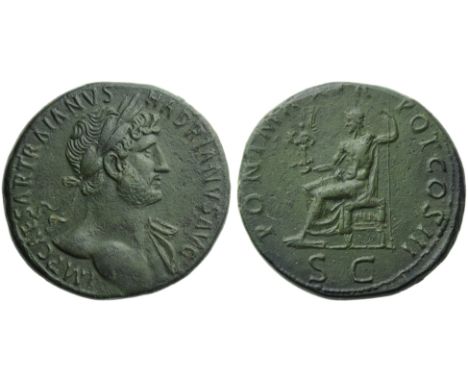 Hadrian (117-138), Sestertius, Rome, AD 119-122; AE (g 21,92; mm 33; h 6); IMP CAESAR TRAIANVS - HADRIANVS AVG, laureate bust