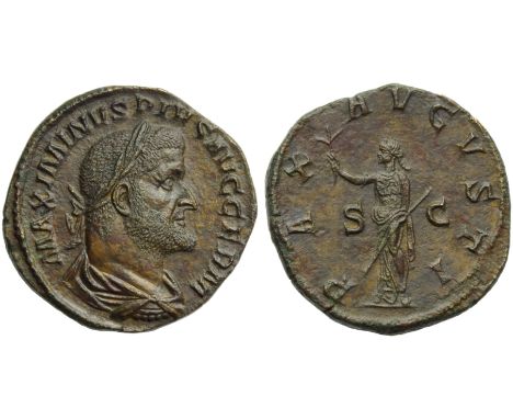 Maximinus I (235-238), Sestertius, Rome, AD 236-238; AE (g 21,30; mm 30; h 12); MAXIMINVS PIVS AVG GERM, laureate, cuirassed 