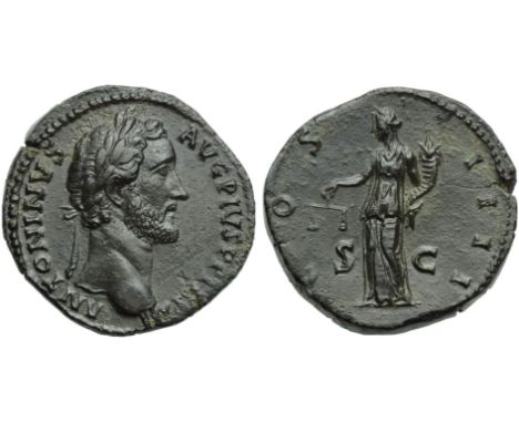 Antoninus Pius (138-161), Sestertius, Rome, AD 148-149; AE (g 23,56; mm 32; h 12); ANTONINVS  AVG - PIVS P [P TR P XII], laur