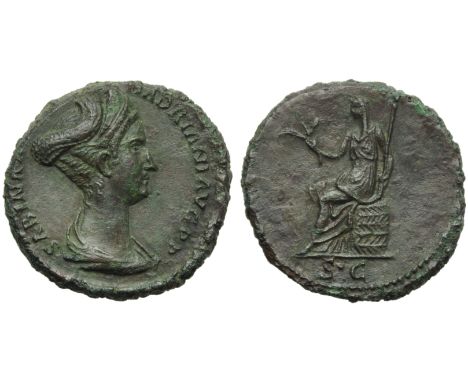 Sabina (Hadrian, 117-138), As, Rome, AD 128-136; AE (g 12,92; mm 27; h 6); SABINA [AVGVSTA] - HADRIANI AVG P P, draped bust r