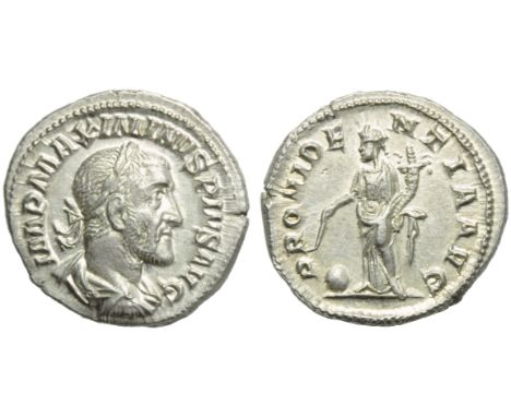 Maximinus I (235-238), Denarius, Rome, AD 236-238; AR (g 3,00; mm 19; h 12); IMP MAXIMINVS PIVS AVG, laureate, draped and cui