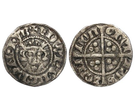 Silver 'penny' of 'Edward I' struck in the Low Countries, star on breast, reverse reading CIVITAS LOINDON, with old ticket, f