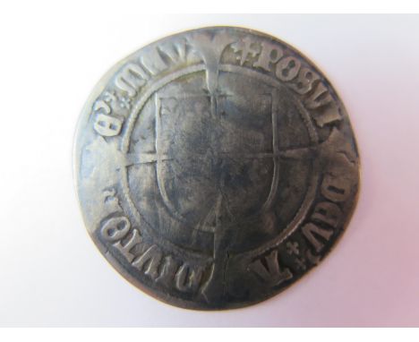 Henry VII silver groat, Profile Issue, reads:- hENRIC VII, double band to crown, mm. Cross-Crosslet [1504-1505], Spink 2254, 