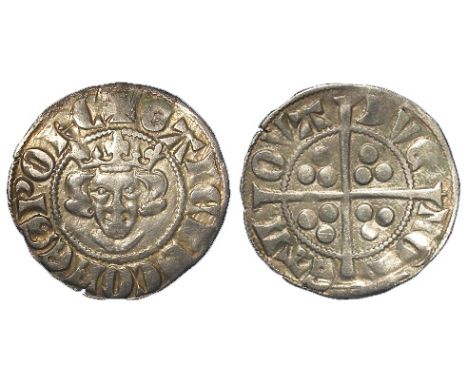 Silver sterling of the Low Countries of Yves of Florennes Gaucher de Chatillion, MW 239, with old ticket, full, round, well c