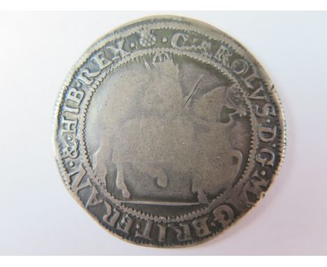 Charles I Scottish, silver Thirty Shillings, First Coinage 1625-1634, Spink 5541, with old ticket, Fair/GF