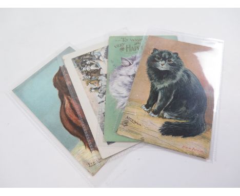 Louis Wain, cards by Empire, Salmon, etc   (4)