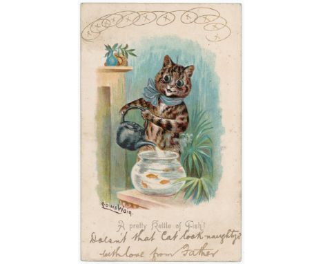 Louis Wain, Tuck Calandra 5802 A pretty kettle of fish   (1)