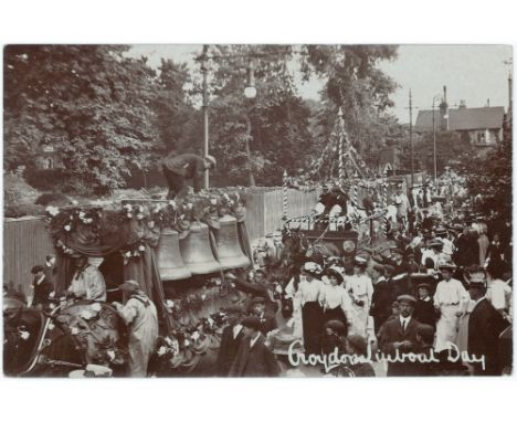 Croydon Lifeboat Day 1908, parade in Cherry Orchard Road R/P   (1)
