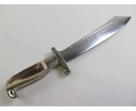 German WW2 RAD Hewer Dagger, maker marked 'Alcoso Solingen'. No scabbard