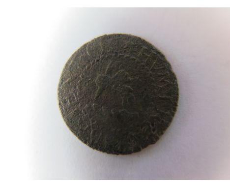 Essex Pleshey 17th. century token farthing by Humphrey Serjent, W253, with old ticket, very rare, GF