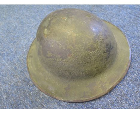 Great War rimmed Mark 1 Brodie Helmet from the Somme Battlefield. Remains of liner within mild steel rim over raw edge. Remai