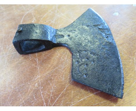 17th/18th century large axe head with some good armourers marks possibly Austrian 