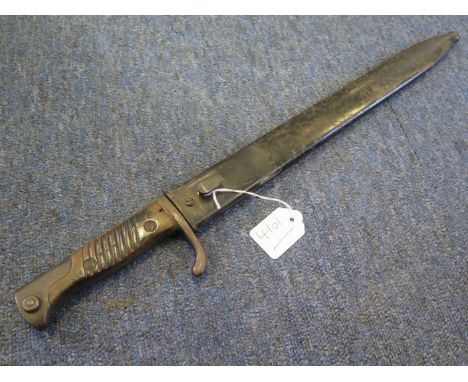 Bayonet: A WW1 German 98/05 'Butcher' bayonet in its steel scabbard. In good overall condition. A decent example. 