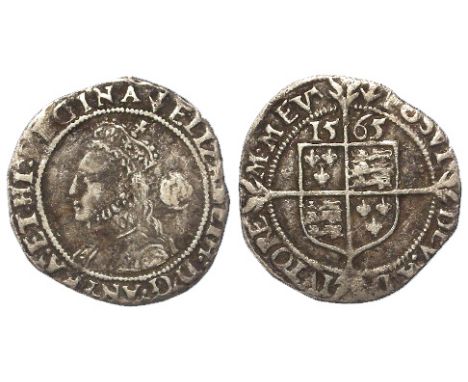 Elizabeth I silver threepence, Third and Fourth Issues, 1561-1577, mm. Pheon 1561-1565 and dated 1565, Spink 2565, with old t
