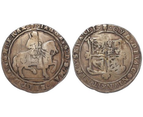James VI of Scotland, silver sixty shillings, after accession, reverse reading:- QVAE DEVS, mm.Thistle, thistle also on the h