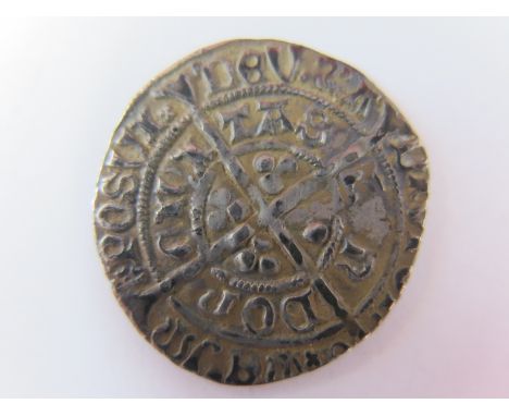 Henry VII silver groat of London, Group I, open crown, mm. Lis upon Half Rose, 1485-1487, Spink 2193, with old ticket, a litt
