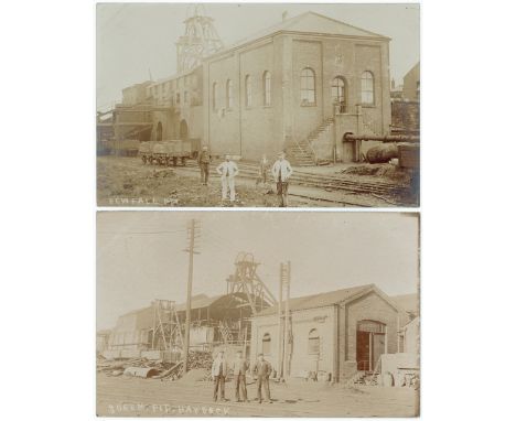 Coal mining, superb small original selection of Pits, 1 with police, R/P's   (8)