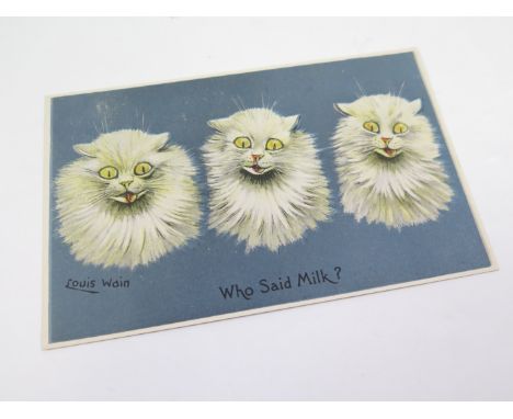Louis Wain, Valentines, Who said milk?   (1)