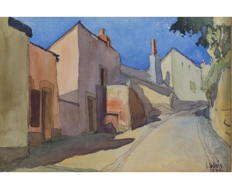 Sosthene WEIS (1872-1941) "Rue de Treves" Watercolour signed lower right and dated 1930 - Weight: 900 g - Shipping unavailabl