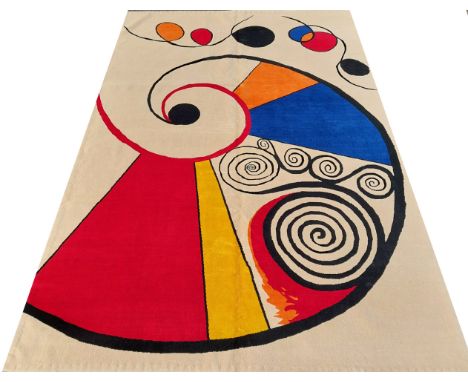 Alexander CALDER (1898-1976) after, â€˜Nautilus and loopsâ€™ Hand-knotted Merino wool rug, 300/200cm. - Weight: 0 g - Shippin