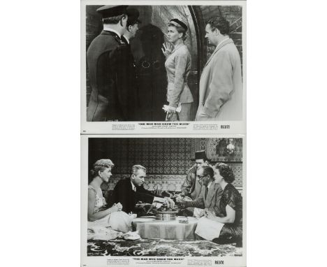 Film. The Man Who Knew Too Much Collection of 2 Original Black and White Lobby Cards. Starring James Stewart and Doris Day. 1