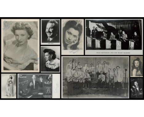 Music, a collection of 10 signed vintage photos of singers, bandleaders etc., some dedicated. Mainly 5. 5x3. 5, from the 1940