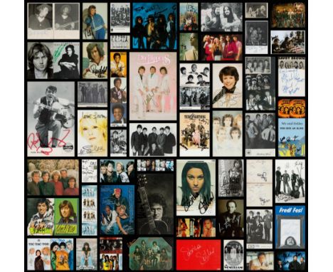 Music. Rock and Pop Bands Signed Collection of Approx 75 Signed items. Signatures include Love Generation, John Mayall, Verno