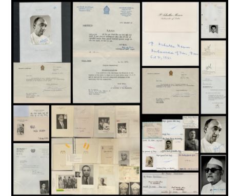 Asian Political Collection of Approx 100 Signed Items. All Housed in Plastic sleeves, Further Housed in a Ring Binder folder.